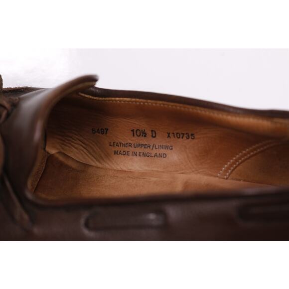 Peal & Co Brooks Brothers Brown Leather Tied Loafers Men's UK 10.5 US 11 - Picture 12 of 12